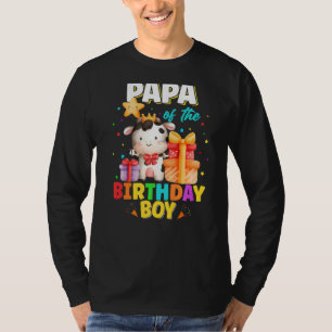 Camiseta Papá Da Família B De Animais Da Fazenda De Vaca De