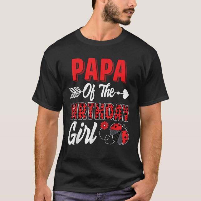 Camiseta Papá Da Família Ladybug Ladybug B (Frente)