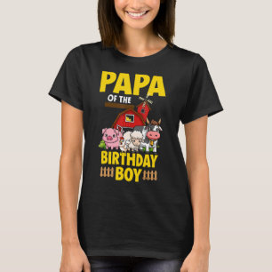 Camiseta Papá Da Fazenda De Bairro Do Aniversário Cow L