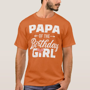 Camiseta Papá da filha de aniversário que corresponde à fam