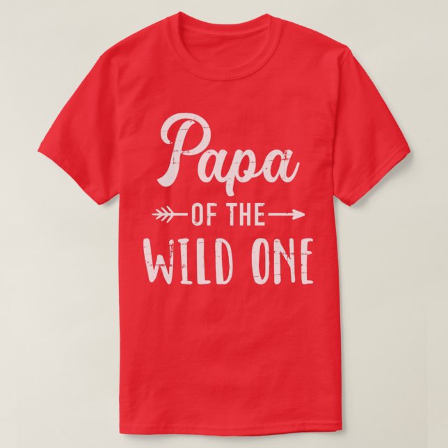 Camiseta Papá da filha selvagem que corresponde à família (Frente do Design)