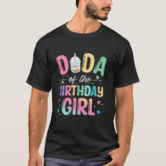 Camiseta Papá Da Garota De Aniversário Boba Tea Party Fa