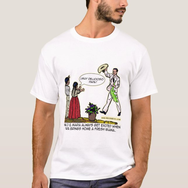 Camiseta papá da iguana (Frente)