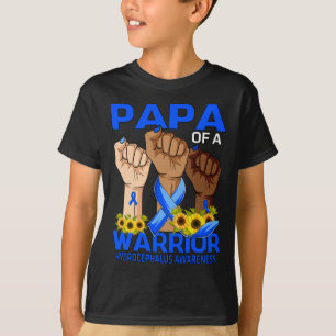 Camiseta Papá Da Mão De Um Sol De Sensibilização Hidrocéfal