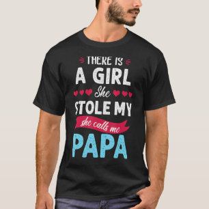 Camiseta Papá da neta Ela Roubou Meu Suor Cardíaco