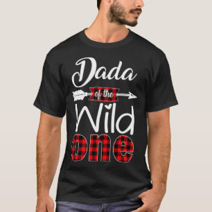 Camiseta Papá De Búfalo Xadrez Vermelha 1Rua Birthda