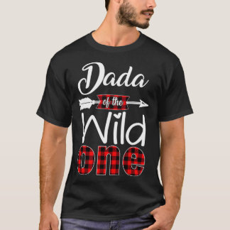 Camiseta Papá De Búfalo Xadrez Vermelha 1Rua Birthda