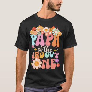 Camiseta Papá De Groovy Um primeiro aniversario Familiar Co