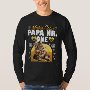 Camiseta PAPA DE MAIO COON NR 1 Pai Engraçado Maine Coon Pa