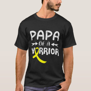 Camiseta Papá De Um Guerreiro Contra O Cancer Da Infância P