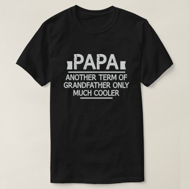 Camiseta Papa Definição Engraçada Significa Dia de os pais  (Frente do Design)