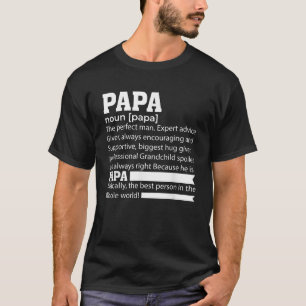 Camiseta Papa Definição Engraçado Dia do Pai Avô Lover G