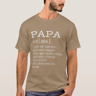 Camiseta Papa Definition Grandpa Father's Day Gifts  Men 