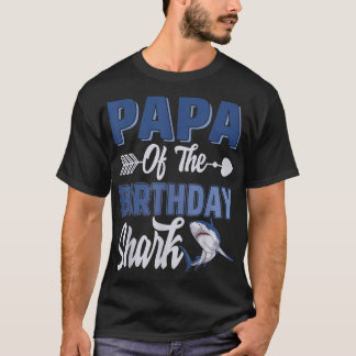 Camiseta Papá Do Aniversário, Garoto-Tubarão-Oceano Que Cor