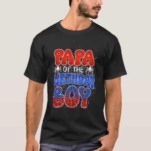 Camiseta PAPA do Birthday Boy Costume Spider Web Birthd