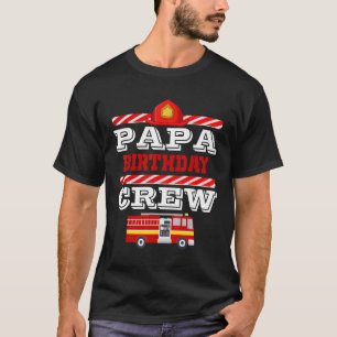 Camiseta Papá do Birthday Boy Fire Fireman Hostin