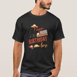Camiseta Papá Do Tema Do Carro-Garoto De Aniversário Que Co