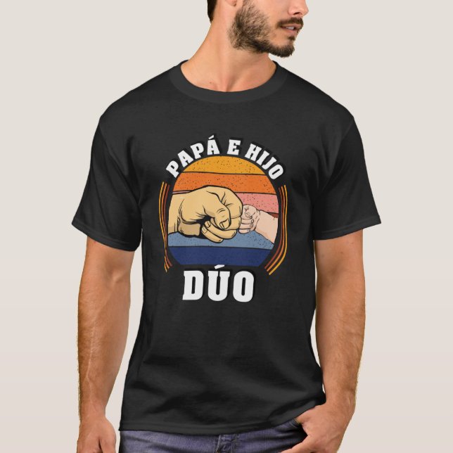 Camiseta Papá e hijo El Dúo de la Locura Dia del padre (Frente)