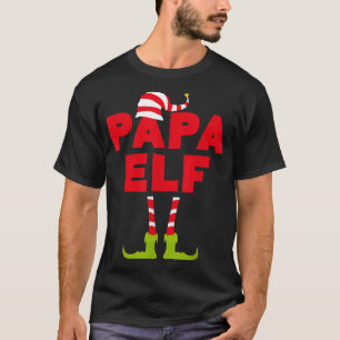 Camiseta Papá Elf Engraçado Correspondência Figurino de Nat