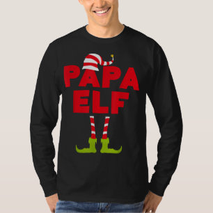 Camiseta Papá Elf Engraçado Correspondência Figurino de Nat