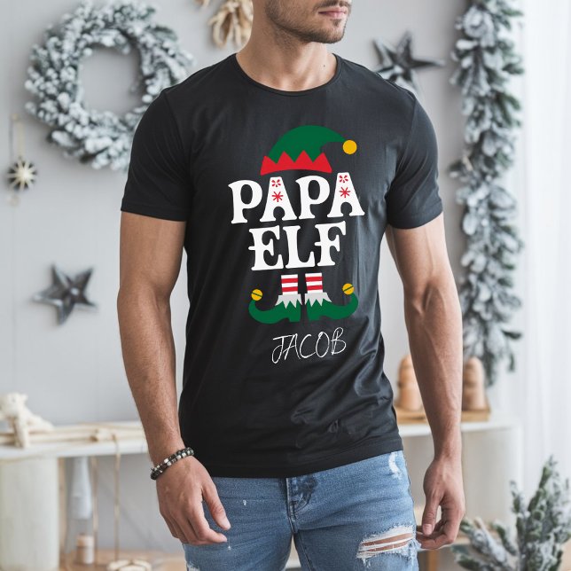 Camiseta Papá Elf Engraçado Matança de Natal da Família (Criador carregado)