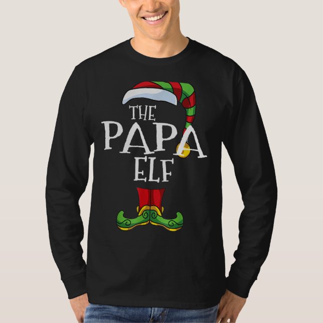 Camiseta Papa Elf Family Matching Christmas Group (Frente)