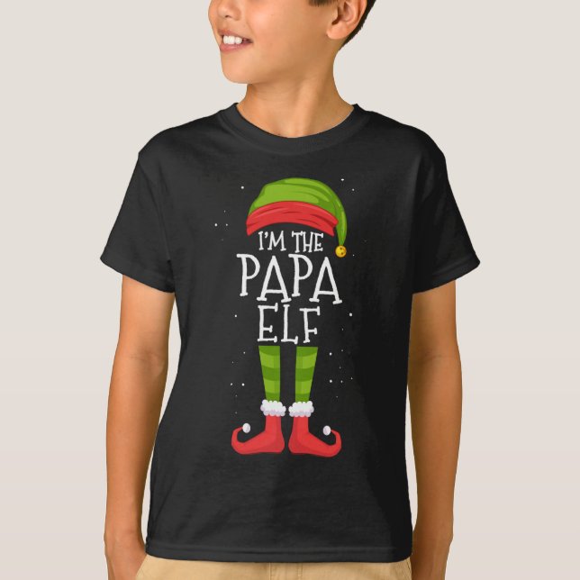 Camiseta Papá Elf Matando Festa de Natal da Família Pajama (Frente)