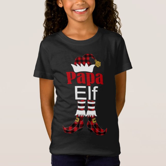 Camiseta Papá Elf Natal Buffalo Xadrez Matando Família (Frente)