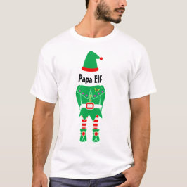 Camiseta Papa Elf Personalizável - Elf de Natal Familiar