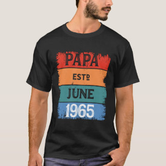 Camiseta Papa Em Junho De 1965 Orgulhoso Avô Melhor Pai