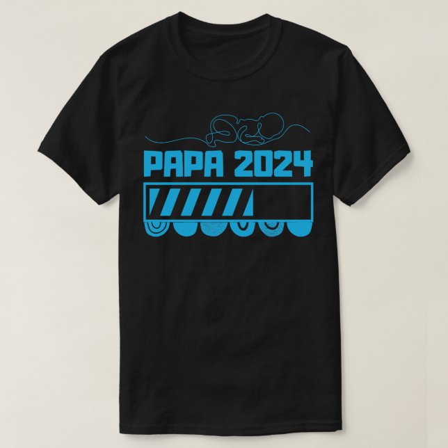 Camiseta Papa En Cours 2024 Futur Papa Annonce Grossesse Pa (Frente do Design)