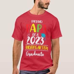 Camiseta Papá Engraçado Orgulhoso da Classe 2023 do Jardim 