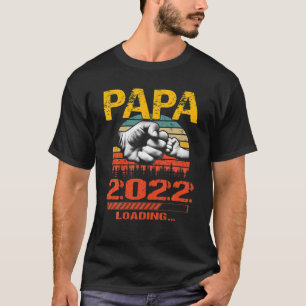 Camiseta Papa Est 2022 Carregando Futuro Dia do Novo Pai