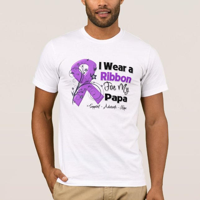 Camiseta Papa - Faixa de Cânceres de pâncreas (Frente)