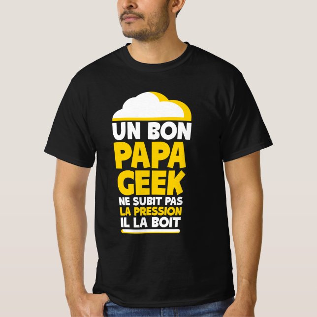 Camiseta Papa Geek Bière Pression (Frente)