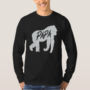 Camiseta Papa Gorilla Ape Mackey Animal Willife Tee