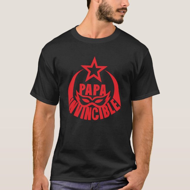 Camiseta papa invincible masque logo (Frente)