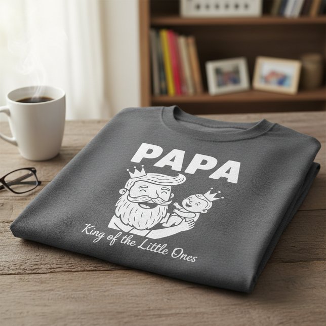 Camiseta Papa King of the Little Ones, Dad & Baby  (Criador carregado)