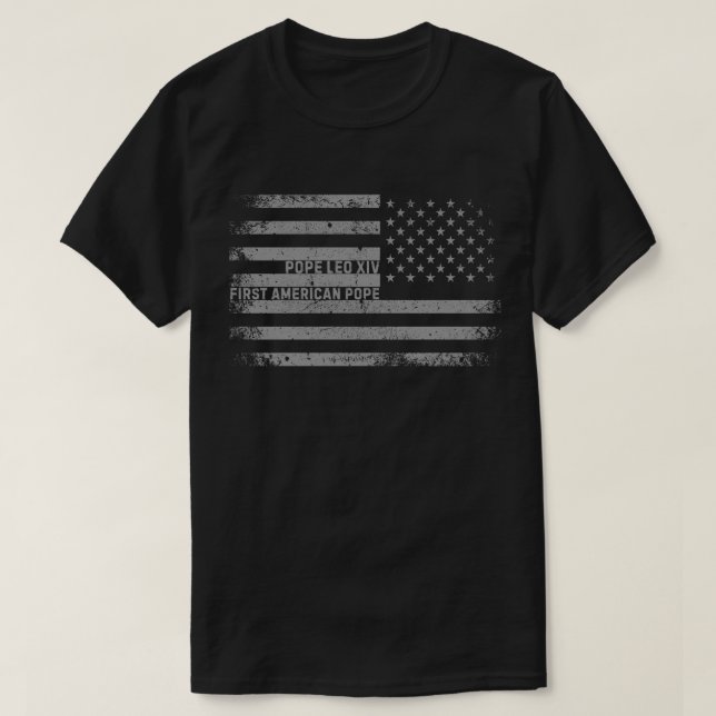 Camiseta Papa Leão XIV, Primeiro Papa Histórico Americano (Frente do Design)