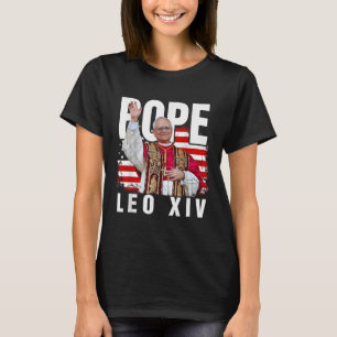 Camiseta Papa Leo Xiv Novo Papa Primeiro Papa Pavilhão Amer