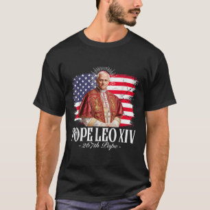 Camiseta Papa Leo Xiv Robert American Flag