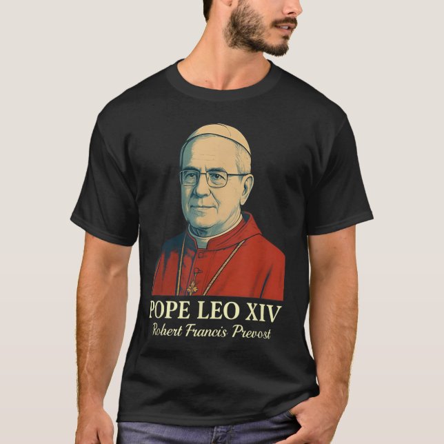 Camiseta Papa Leo Xiv Robert Francis Previne _8 (Frente)