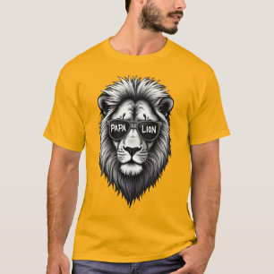 Camiseta Papa Lion T-Shirt - Design Gráfico Negrito