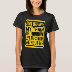 Camiseta Papa Mais velho de Sinais de Aviso Memória Humorís