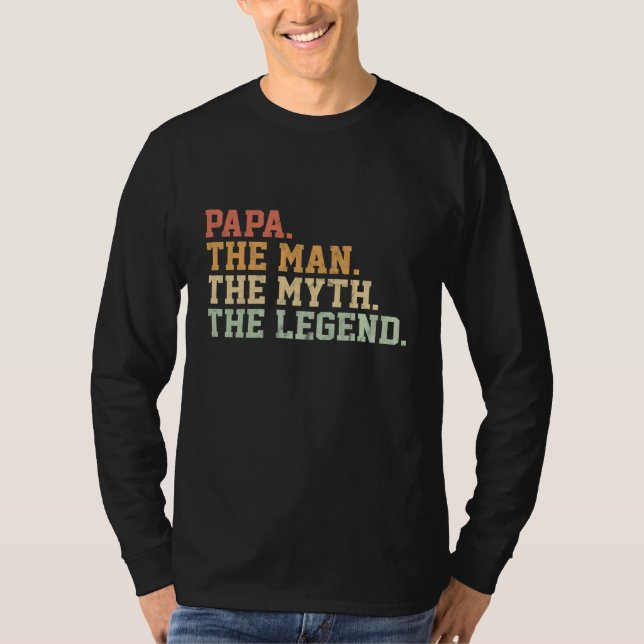 Camiseta Papa Man Mito Legenda Para Meninas Engraçado Padre (Frente)