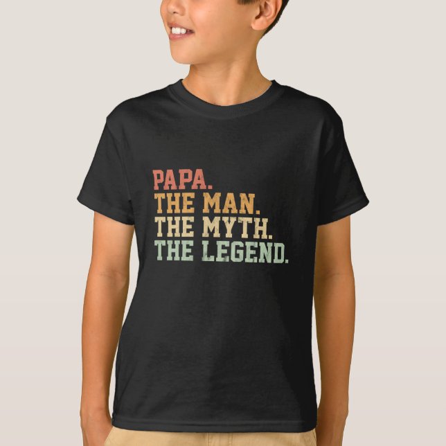 Camiseta Papa Man Mito Legenda Para Meninas Engraçado Padre (Frente)