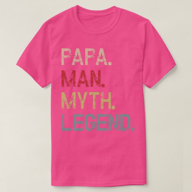 Camiseta Papa Man Myth Dia de os pais da Lenda (Frente do Design)