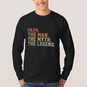 Camiseta Papa Man Myth Legend Para Padre Engraçado Presente