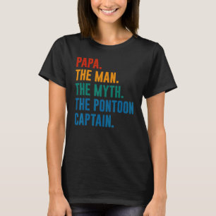 Camiseta Papa Man Myth Pontoon Capitão Pai Pontoon