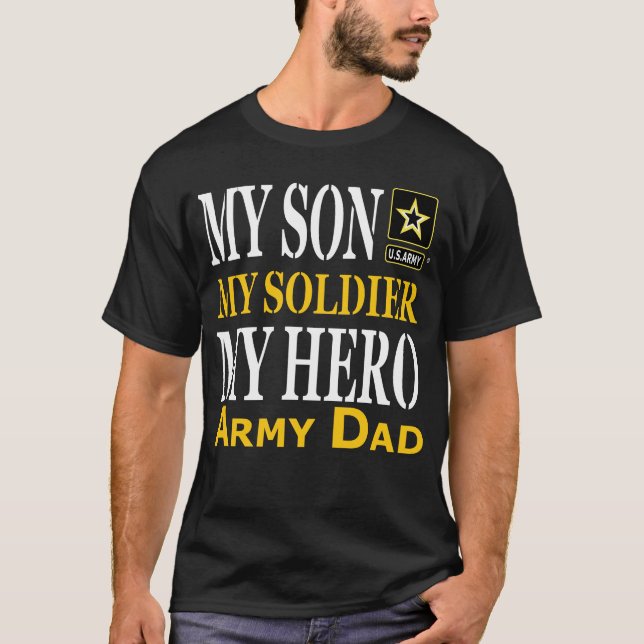 Camiseta Papá meu t-shirt quente do pai do exército do (Frente)